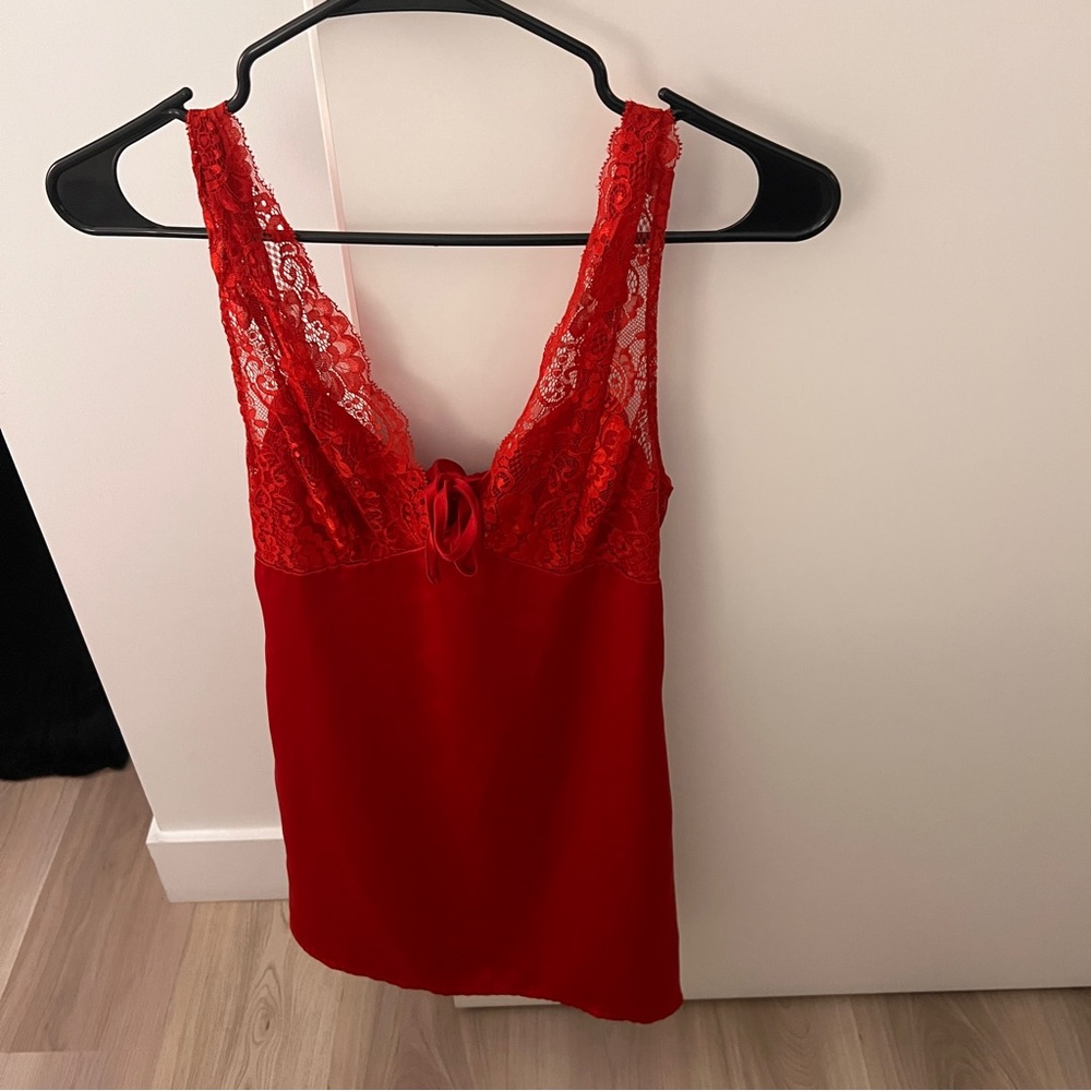 Emma Léger X Revolve Elegant Red Lace Mini Dress